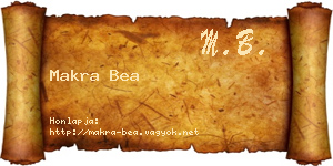 Makra Bea névjegykártya